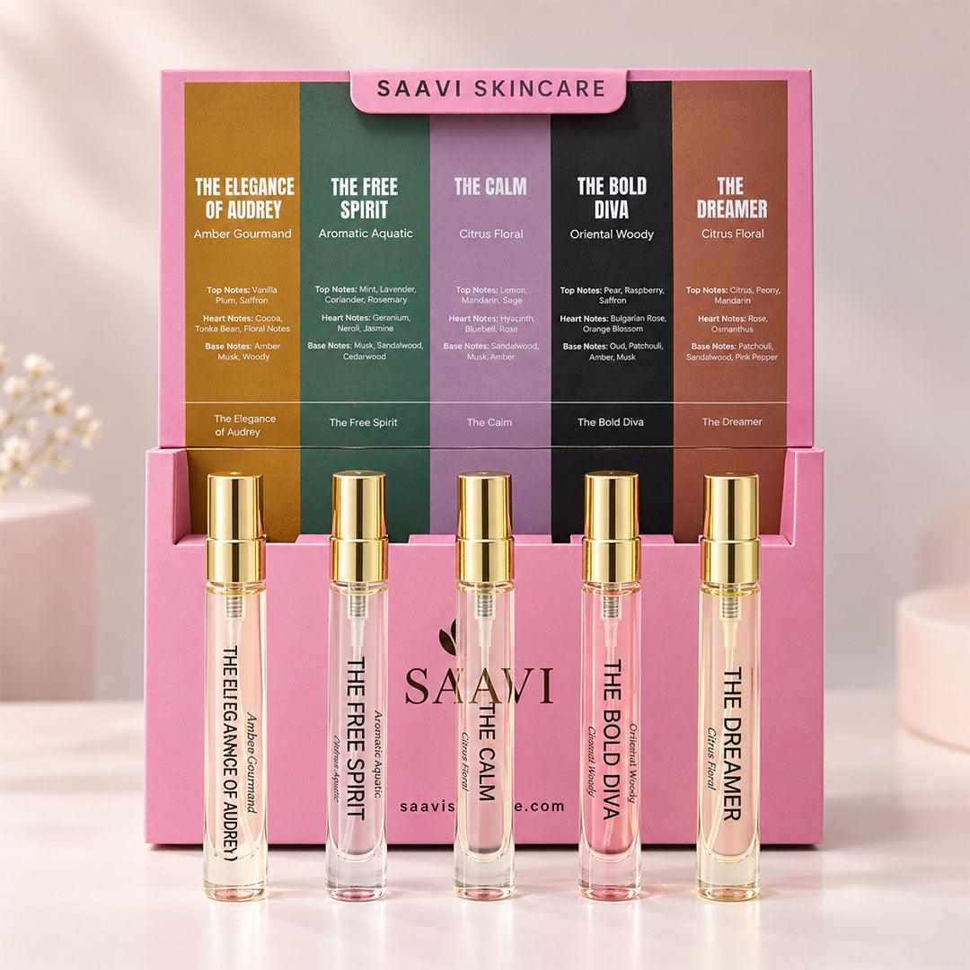 SAAVI Women’s EDP Discovery Set — 5 × 10 ML | 30% Oil Concentration